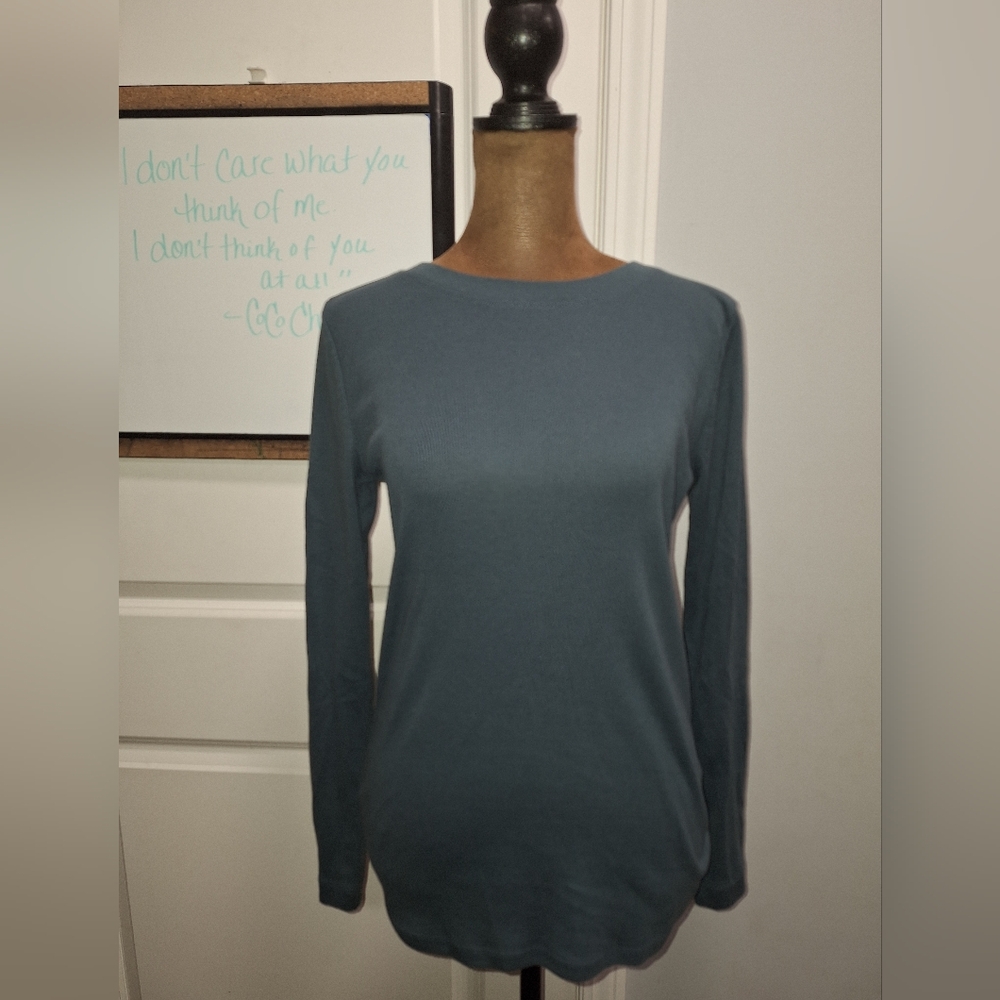 Blue Long Sleeve Top